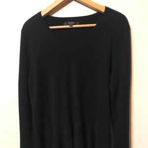 Alex Marie Black Long Sleeve Sweater 100% Cashmere